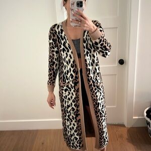 Leopard duster long cardigan ONE SIZE